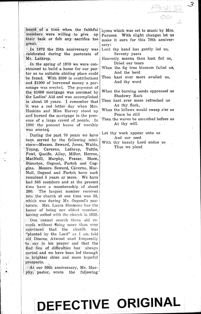  Source: Lake Mills Leader Topics: Church History Date: 1917-09-20