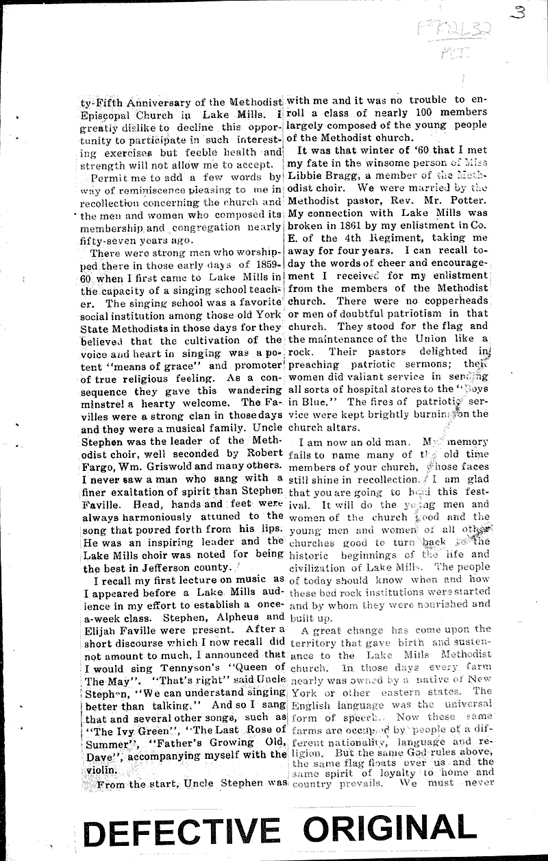  Source: Lake Mills Leader Topics: Church History Date: 1916-08-24