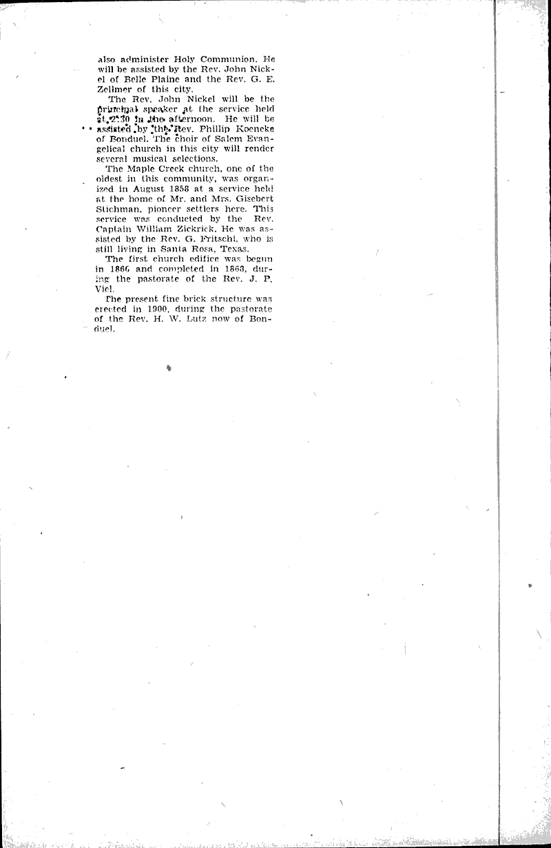 Church observes diamond jubilee during weekend Source: Appleton Post-Crescent Topics: Church History Date: 1933-07-28