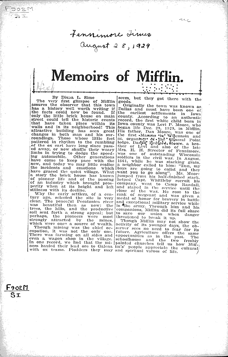  Source: Fennimore Times Date: 1929-08-28