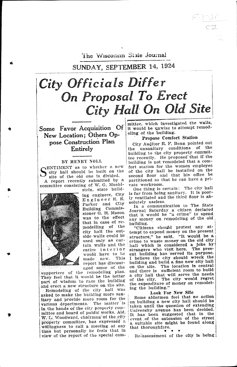  Source: Wisconsin State Journal Topics: Architecture Date: 1924-09-14