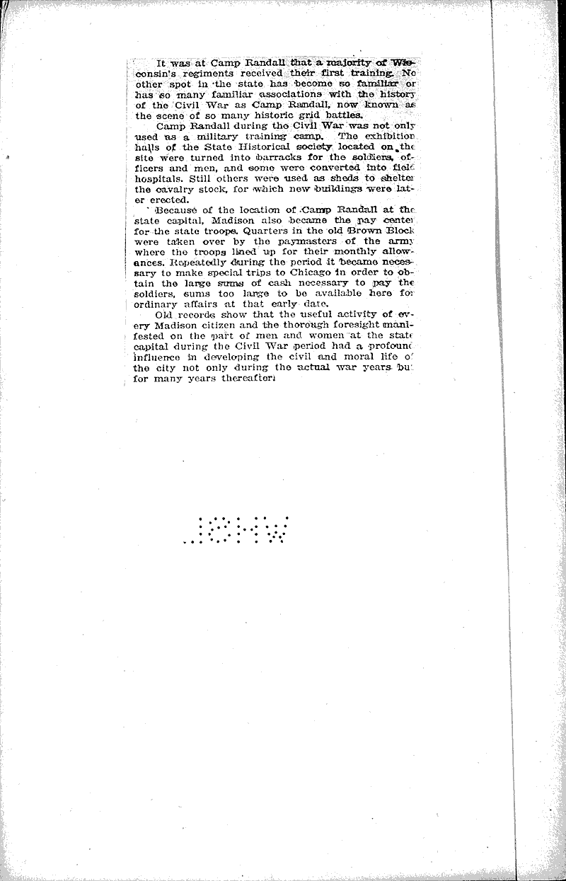  Source: Wisconsin State Journal Topics: Civil War Date: 1922-02-26