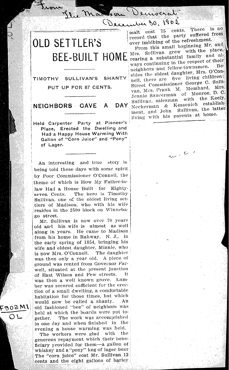  Source: Madison Democrat Topics: Architecture Date: 1902-12-30
