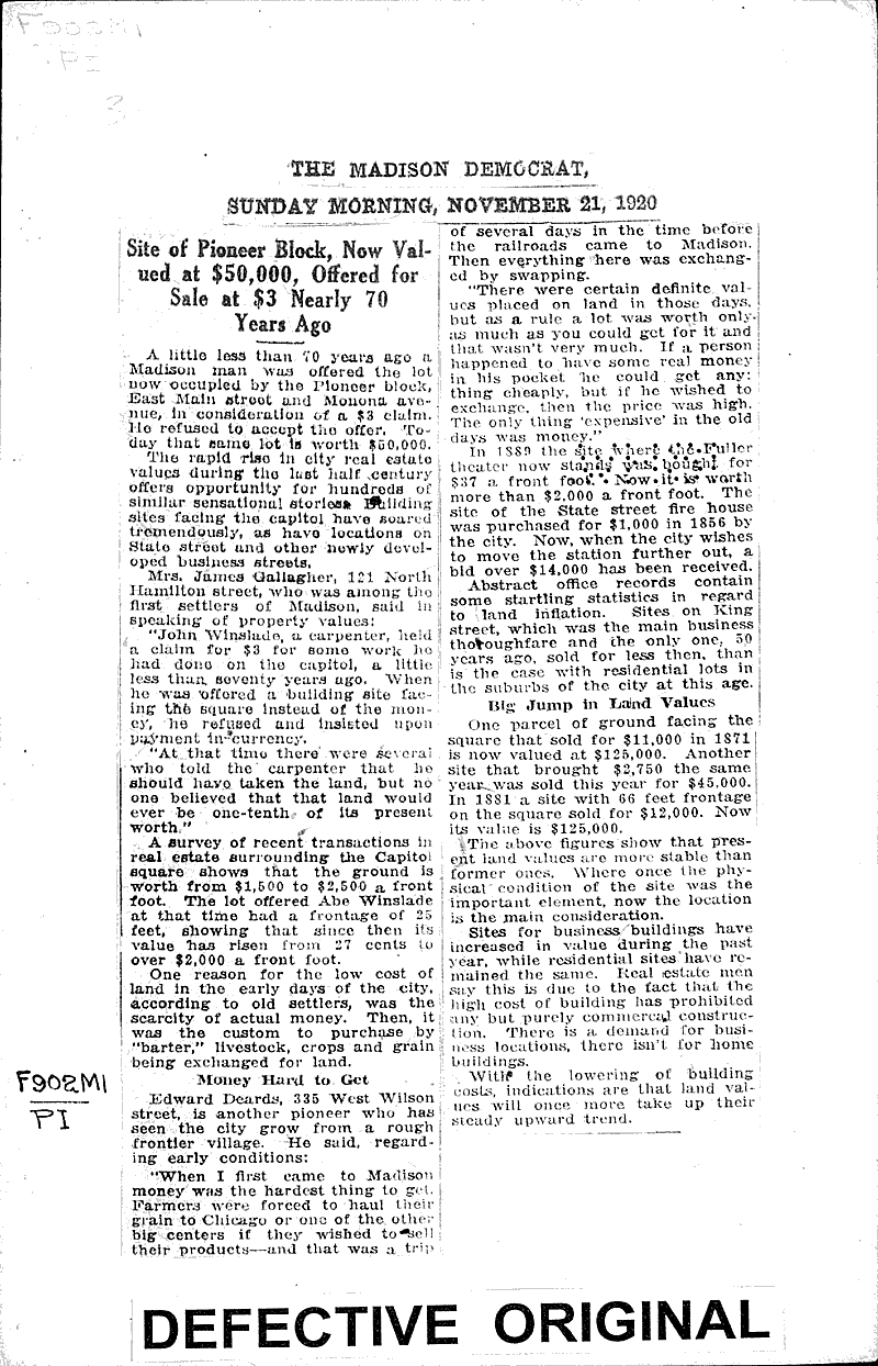  Source: Madison Democrat Date: 1920-11-21