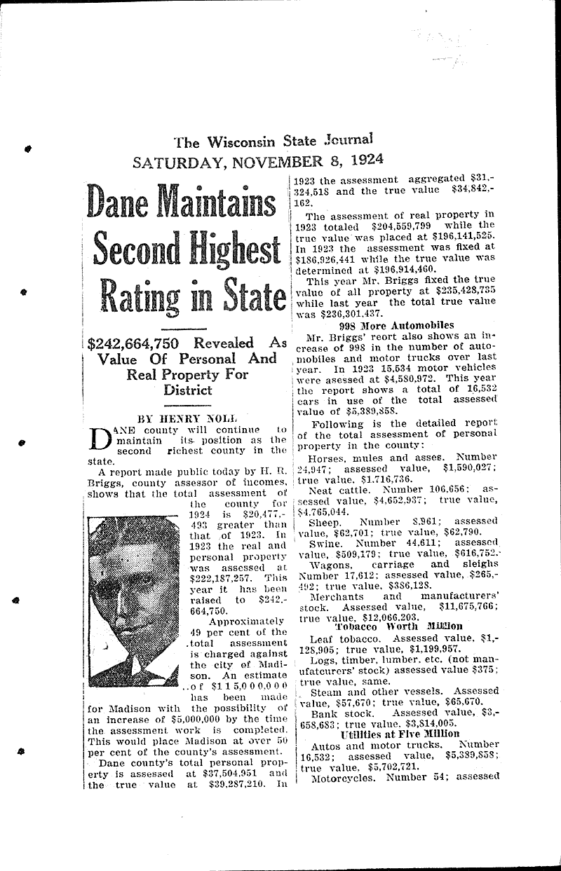  Source: Wisconsin State Journal Topics: Government and Politics Date: 1924-11-08