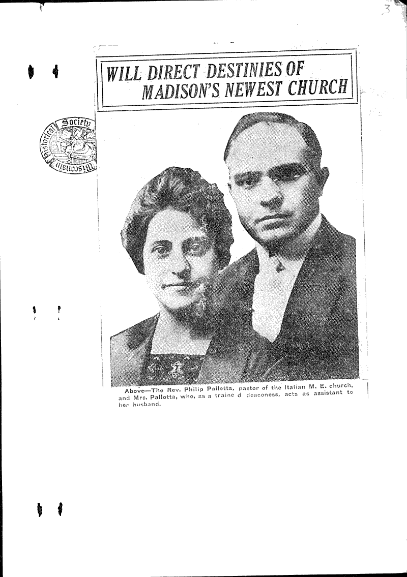  Source: Wisconsin State Journal Topics: Church History Date: 1922-02-02