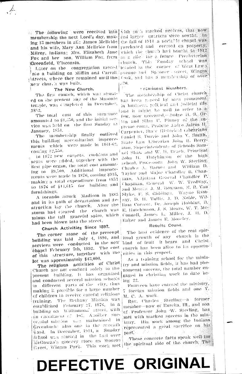  Source: Madison Democrat Topics: Church History Date: 1915-04-18
