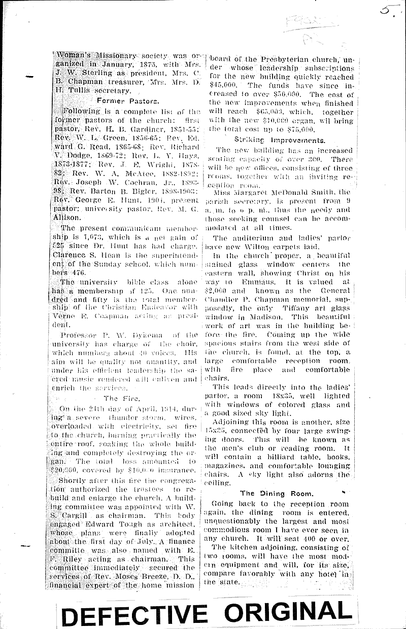  Source: Madison Democrat Topics: Church History Date: 1915-04-18