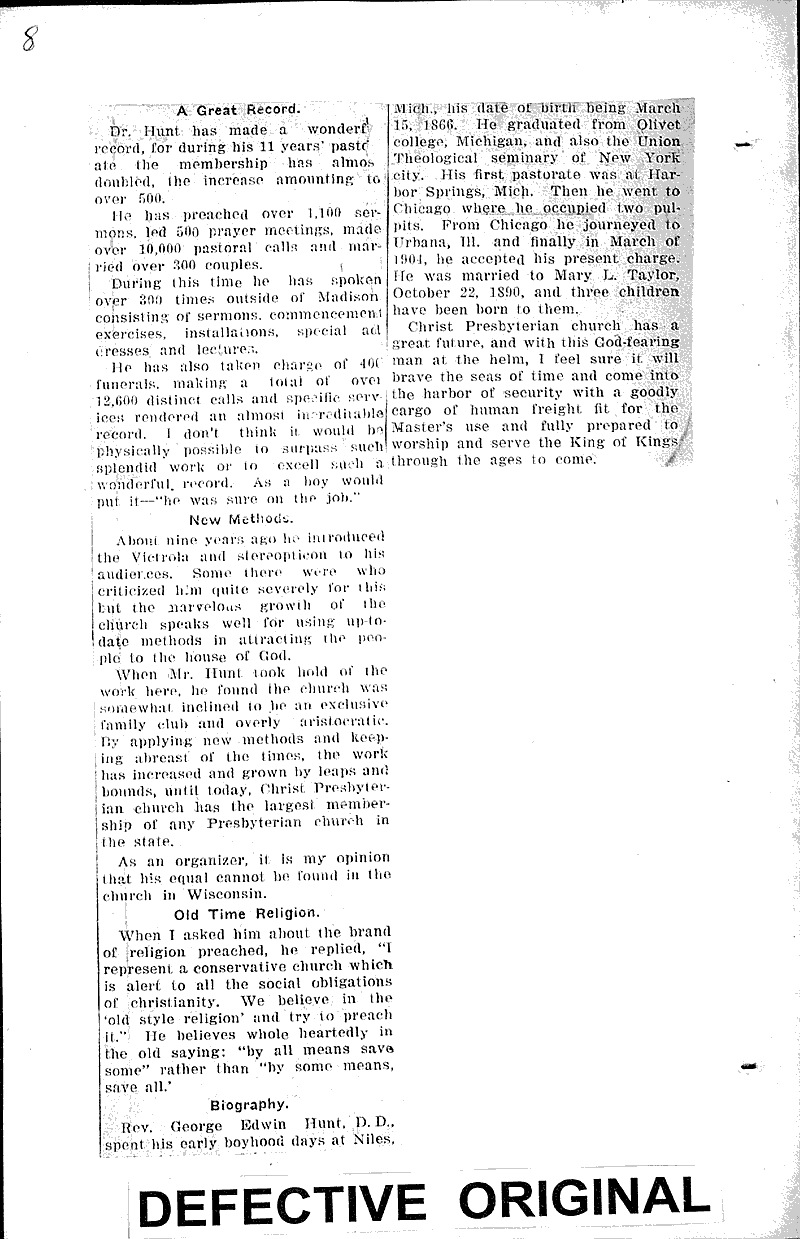  Source: Madison Democrat Topics: Church History Date: 1915-04-18