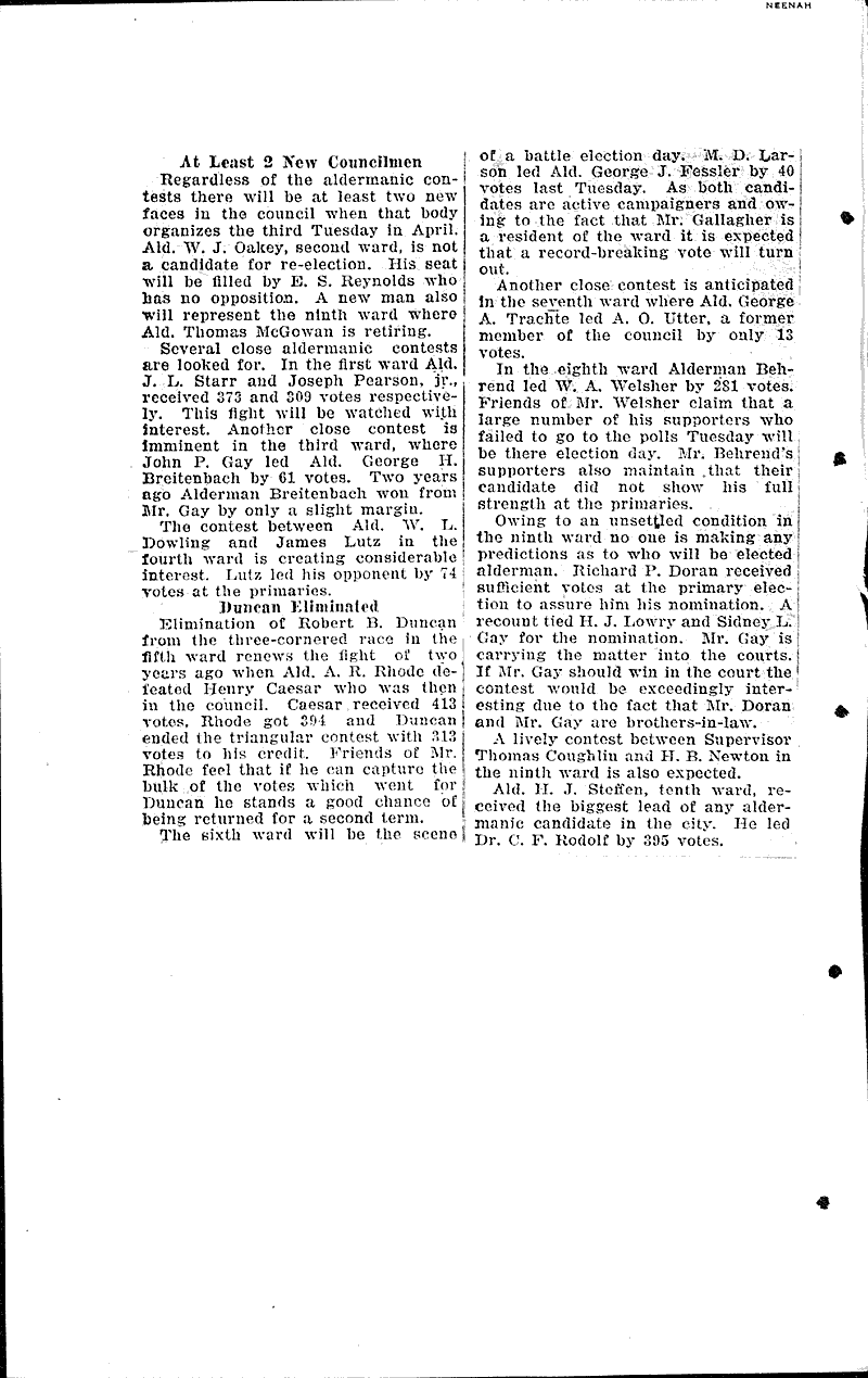 April election promises heavy vote for mayor Source: Wisconsin State Journal Topics: Government and Politics Date: 1924-03-23