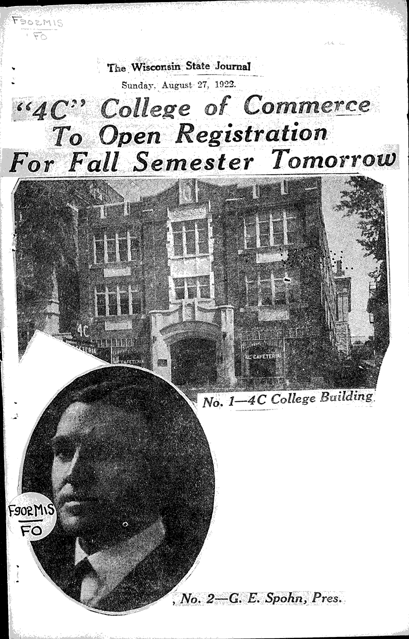  Source: Wisconsin State Journal Topics: Education Date: 1922-08-27