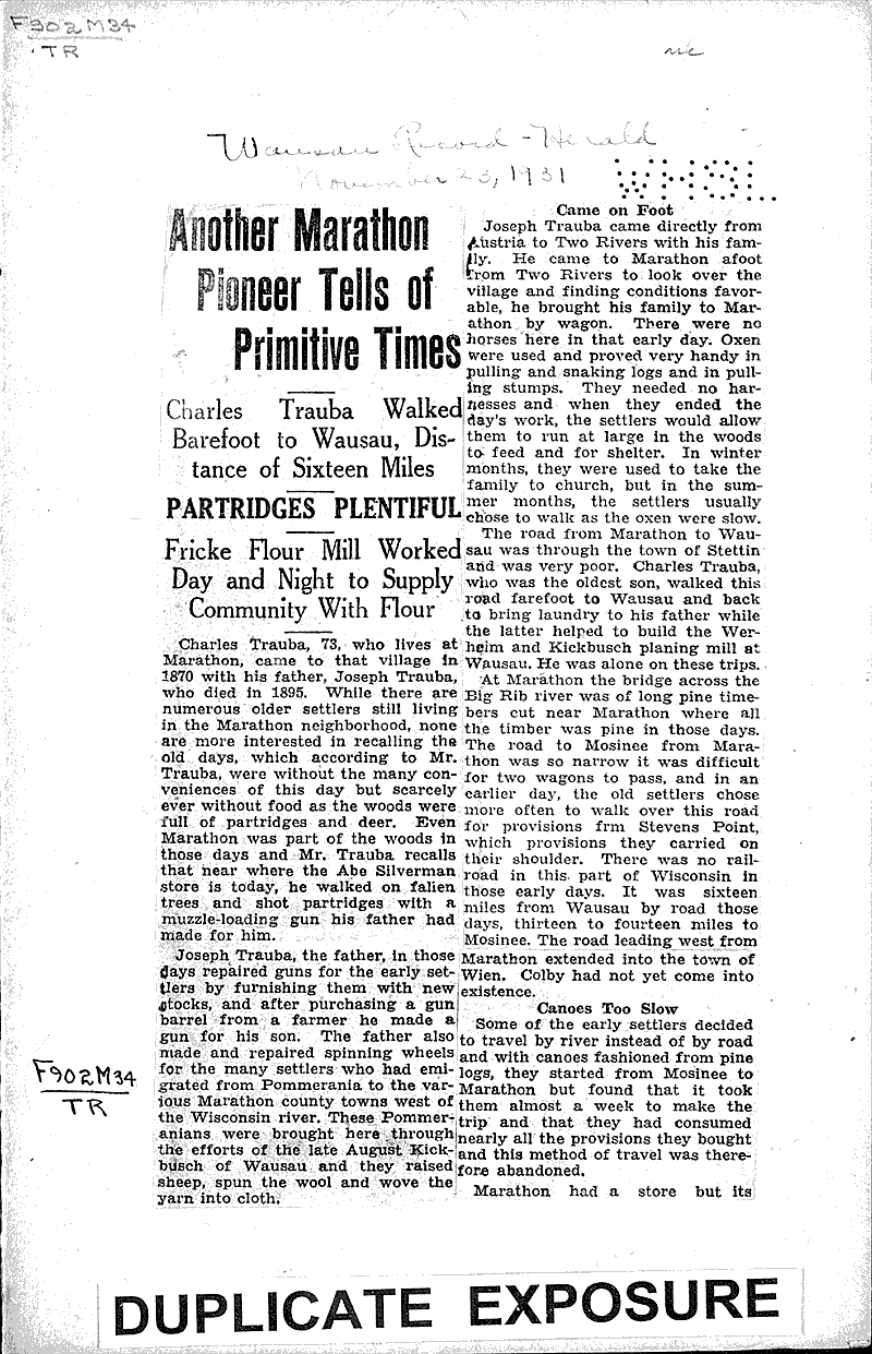  Source: Wausau Record-Herald Date: 1931-11-23