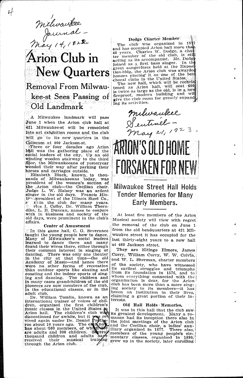  Source: Milwaukee Sentinel Date: 1923-05-21