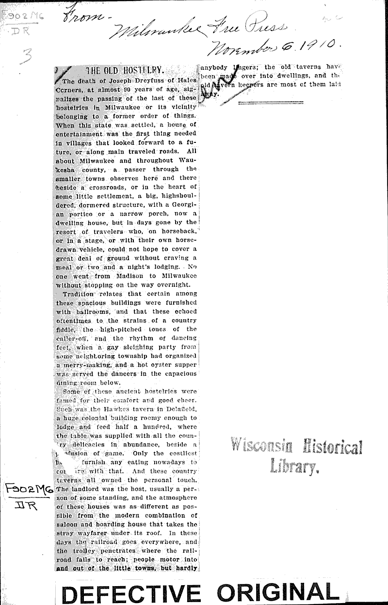  Source: Milwaukee Free Press Topics: Architecture Date: 1910-11-06