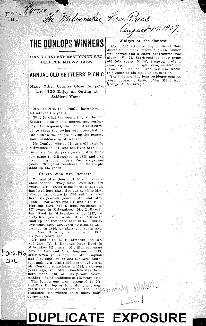 The Dunlops winners Source: Milwaukee Free Press Date: 1907-08-14