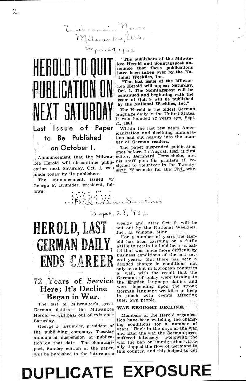  Source: Milwaukee Sentinel Topics: Industry Date: 1932-09-28