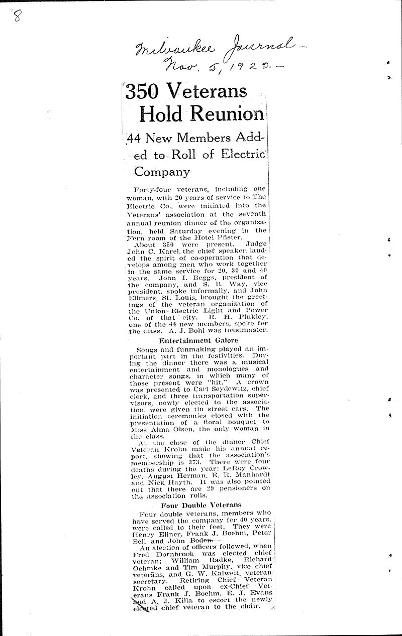  Source: Milwaukee Journal Topics: Industry Date: 1922-11-05