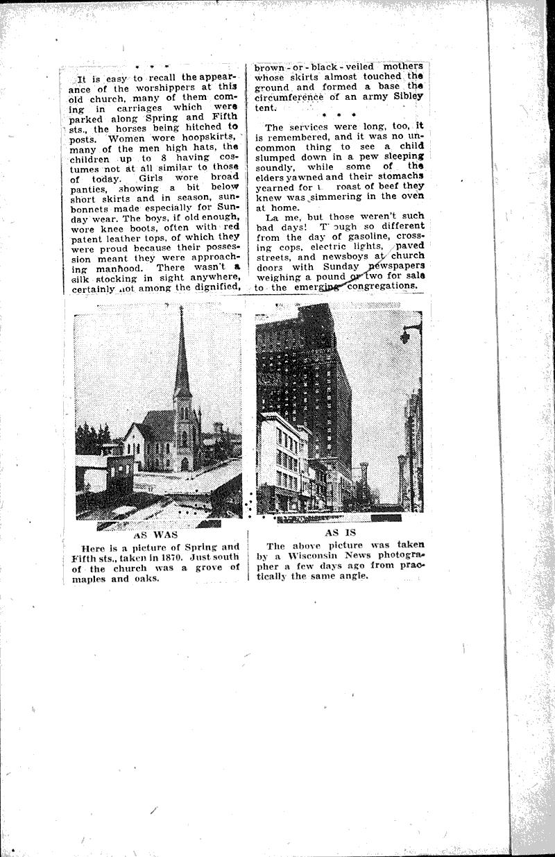  Source: Milwaukee Wisconsin News Topics: Church History Date: 1933-10-28