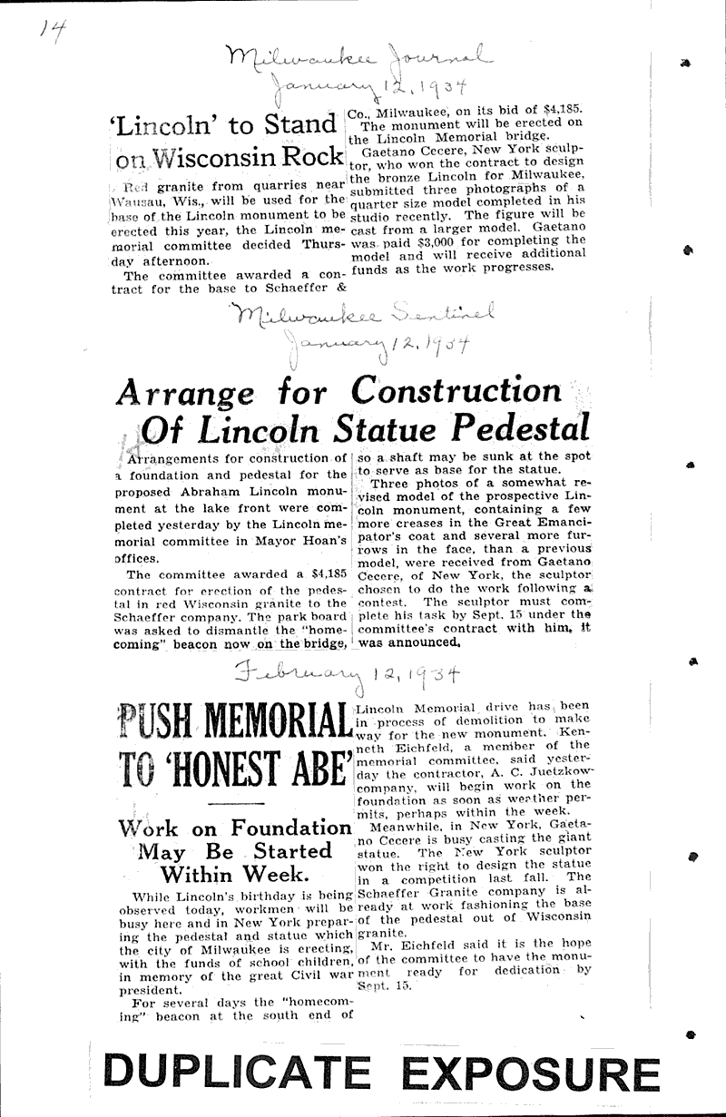  Source: Milwaukee Journal Topics: Architecture Date: 1934-01-12