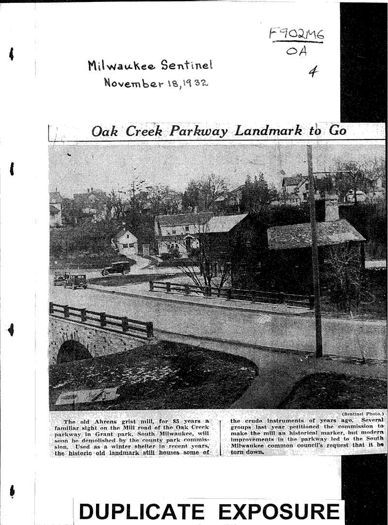  Source: Milwaukee Sentinel Topics: Architecture Date: 1932-11-18