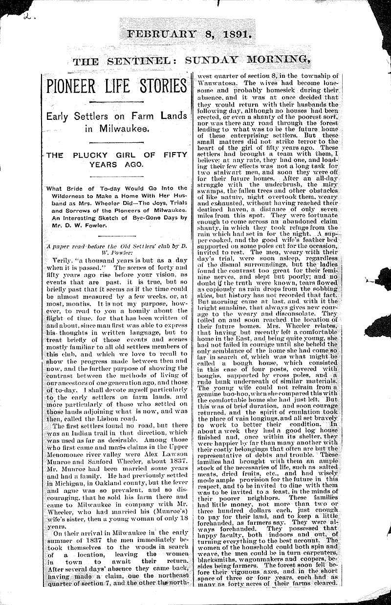  Source: Milwaukee Sunday Sentinel Date: 1891-02-08