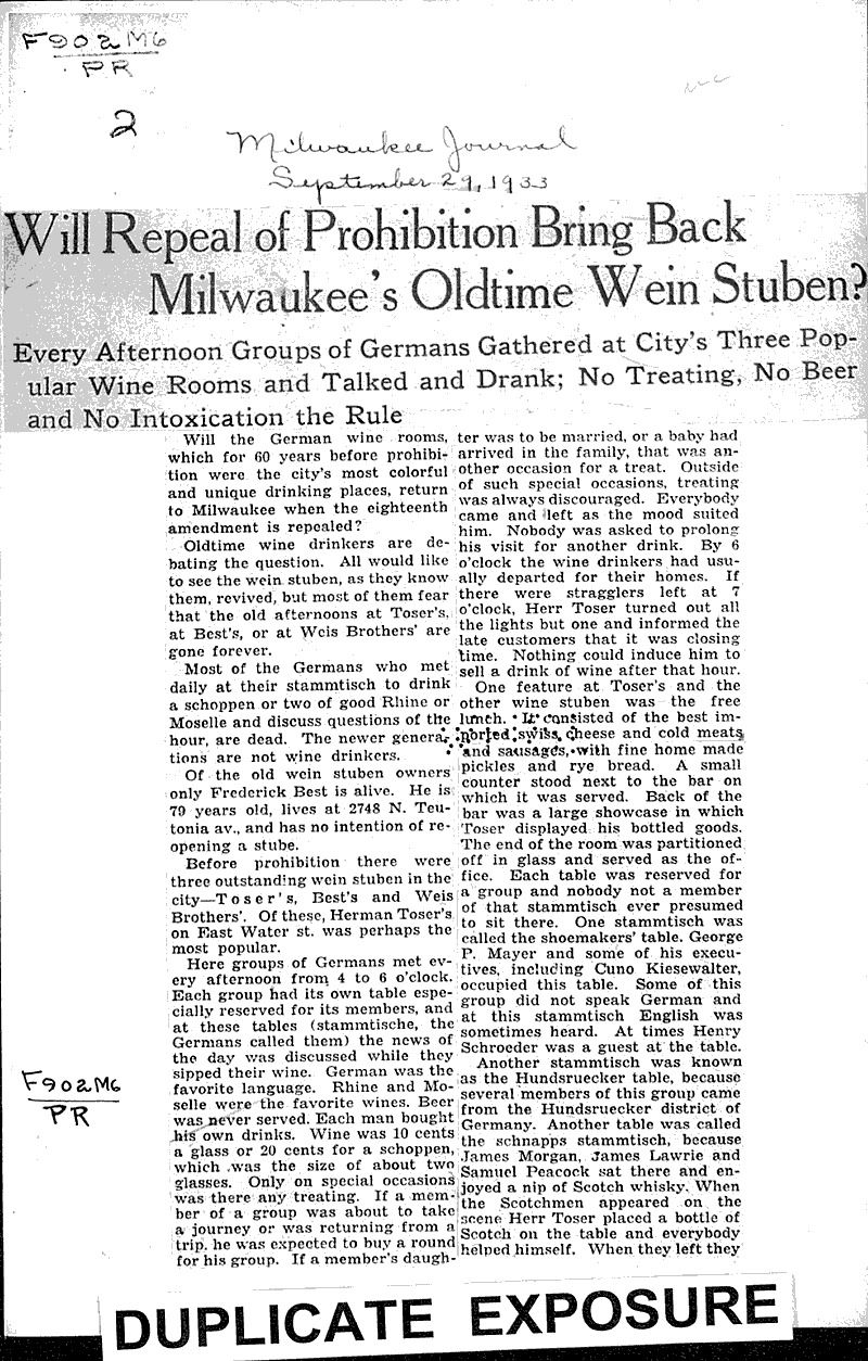  Source: Milwaukee Journal Topics: Social and Political Movements Date: 1933-09-29