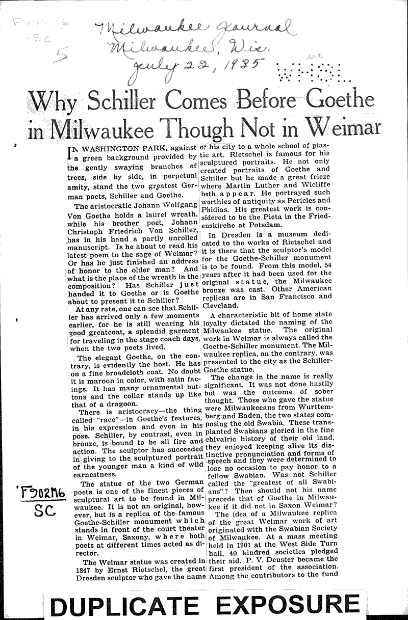  Source: Milwaukee Journal Topics: Architecture Date: 1935-07-22