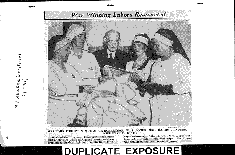  Source: Milwaukee Wisconsin News Topics: Church History Date: 1930-05-27