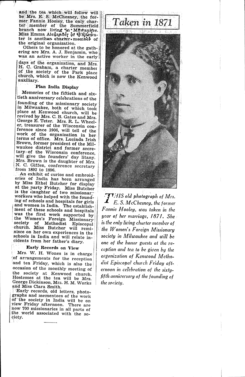  Source: Milwaukee Journal Topics: Church History Date: 1934-03-22
