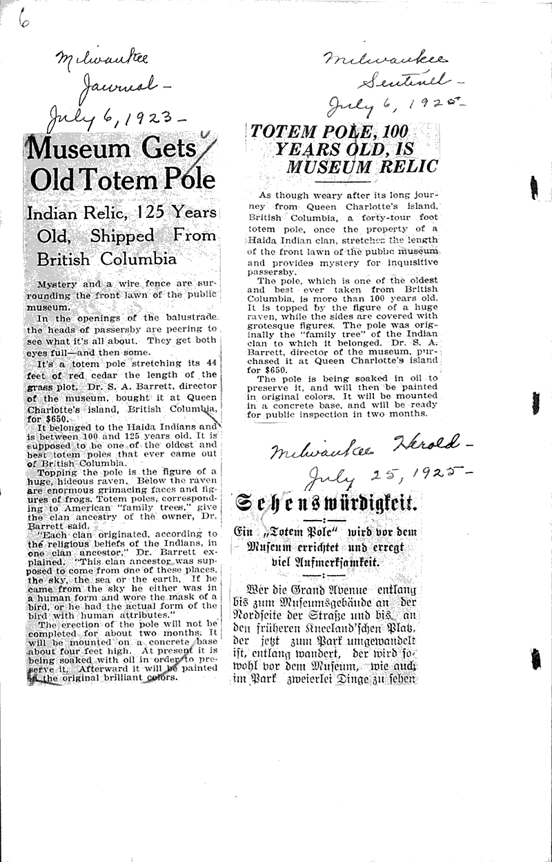  Source: Milwaukee Herold Topics: Education Date: 1925-07-25