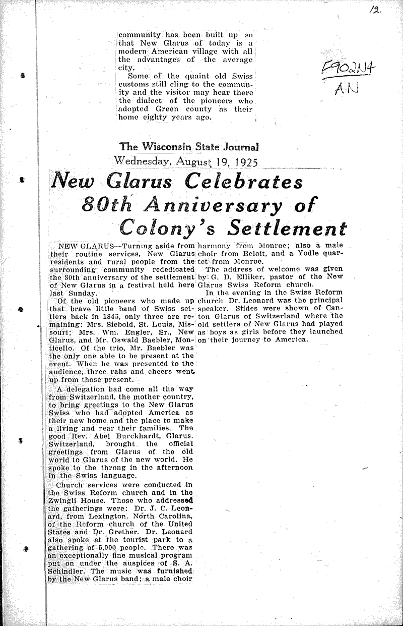  Source: Monroe Times Topics: Immigrants Date: 1925-08-17