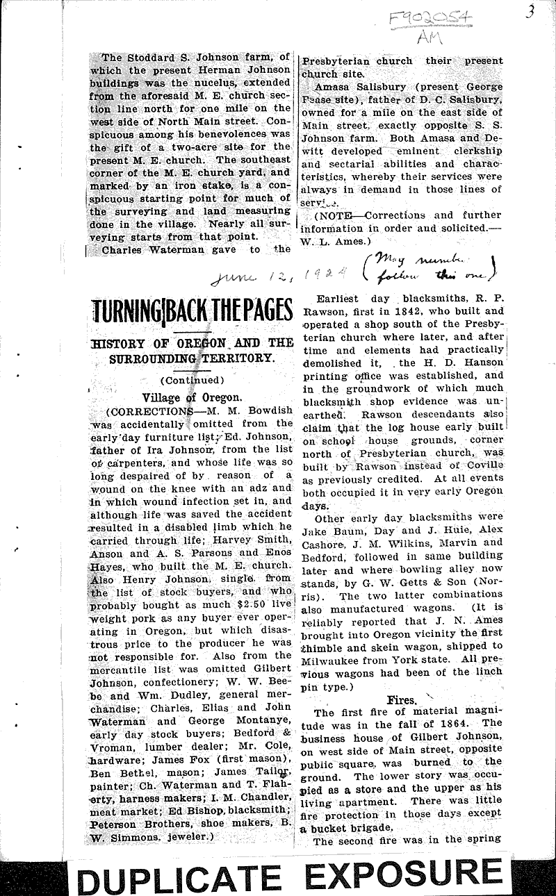 Turning back the pages Source: Oregon Observer Date: 1924-04-24