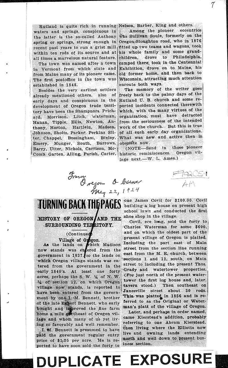 Turning back the pages Source: Oregon Observer Date: 1924-04-24