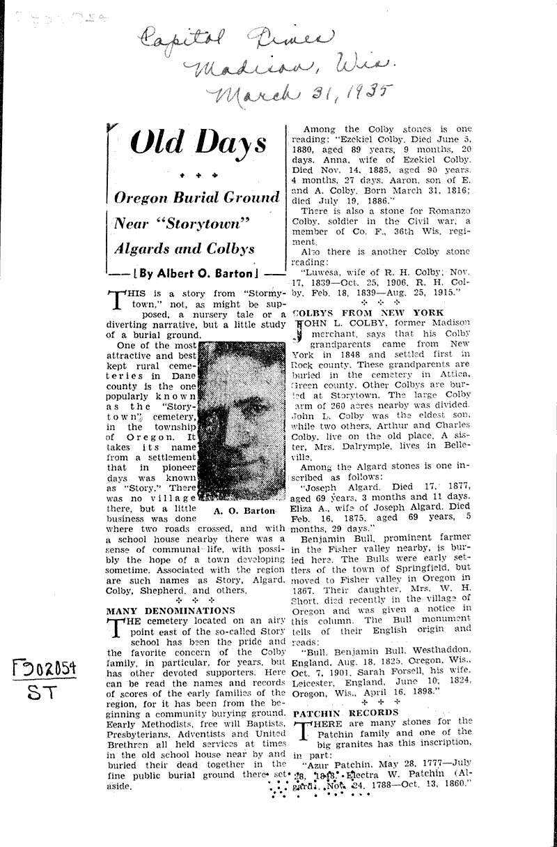  Source: Capital Times Date: 1935-03-31