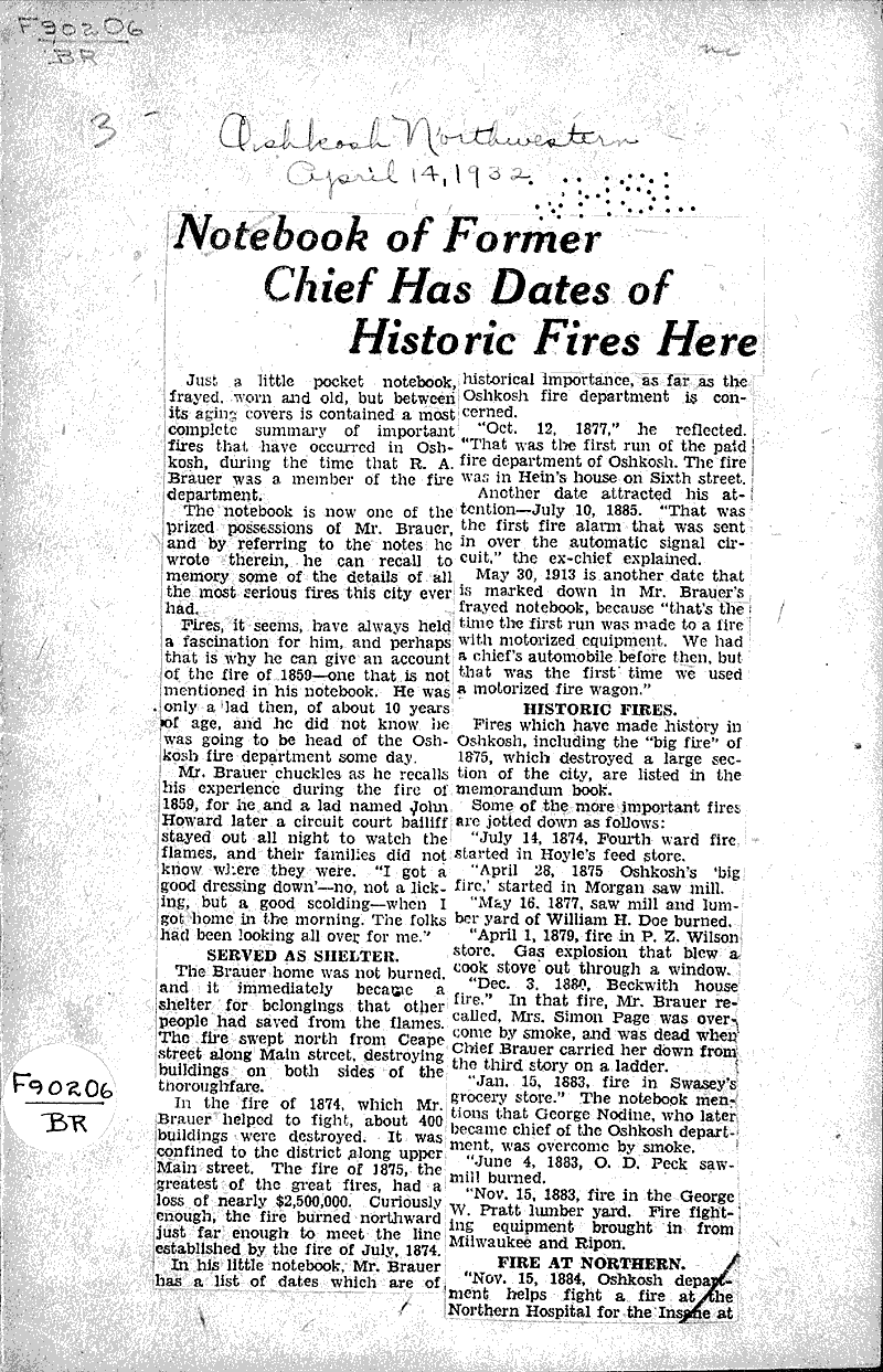  Source: Oshkosh Northwestern Date: 1932-04-14