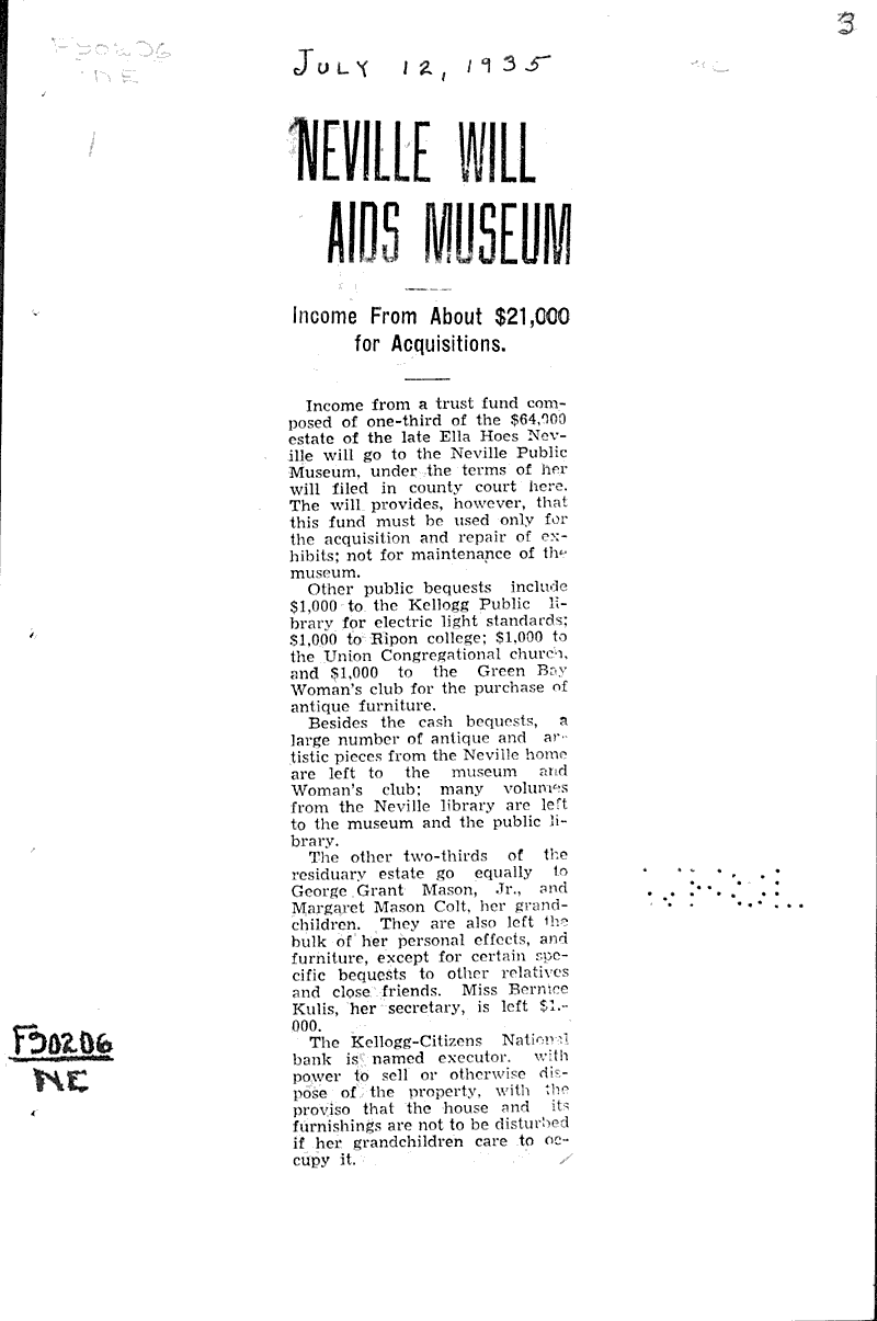  Topics: Education Date: 1935-07-12