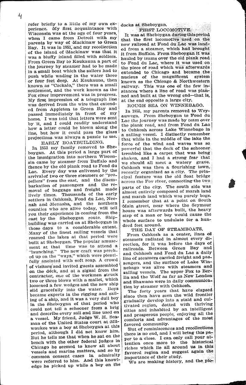 Study in local history Source: Oshkosh Northwestern Date: 1849-09-16