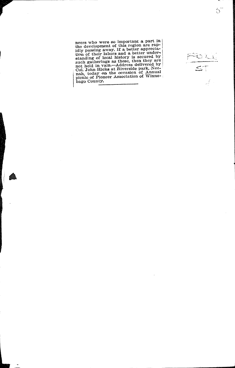 Study in local history Source: Oshkosh Northwestern Date: 1849-09-16