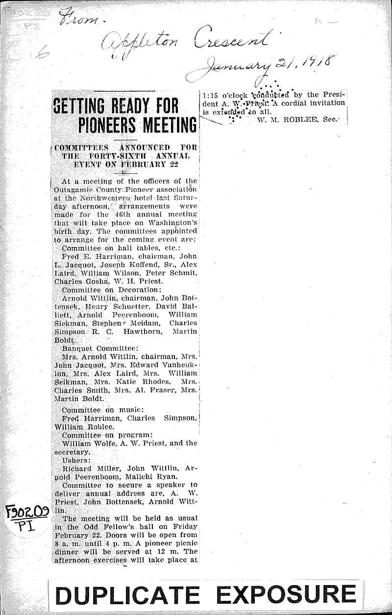  Source: Appleton Crescent Topics: Social and Political Movements Date: 1918-01-21