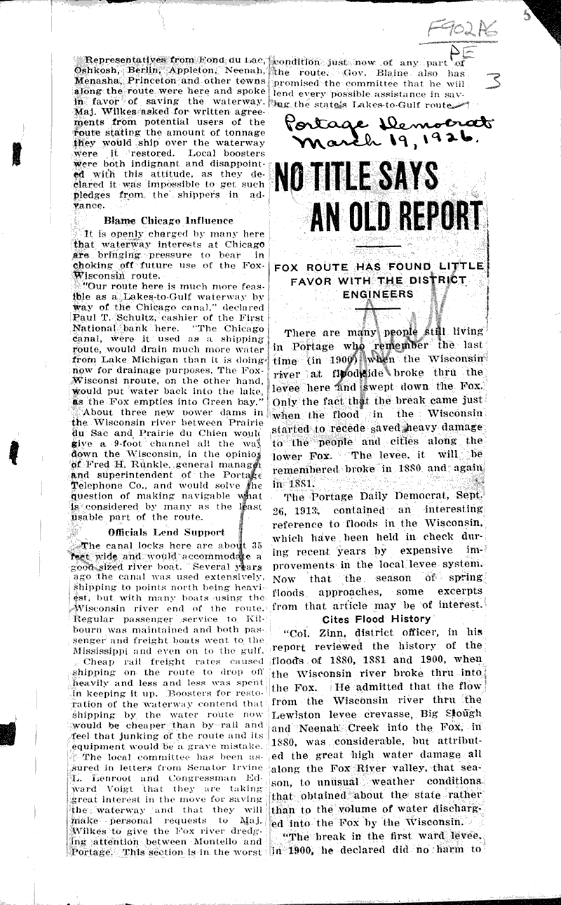  Source: Portage Democrat Topics: Industry Date: 1925-11-11