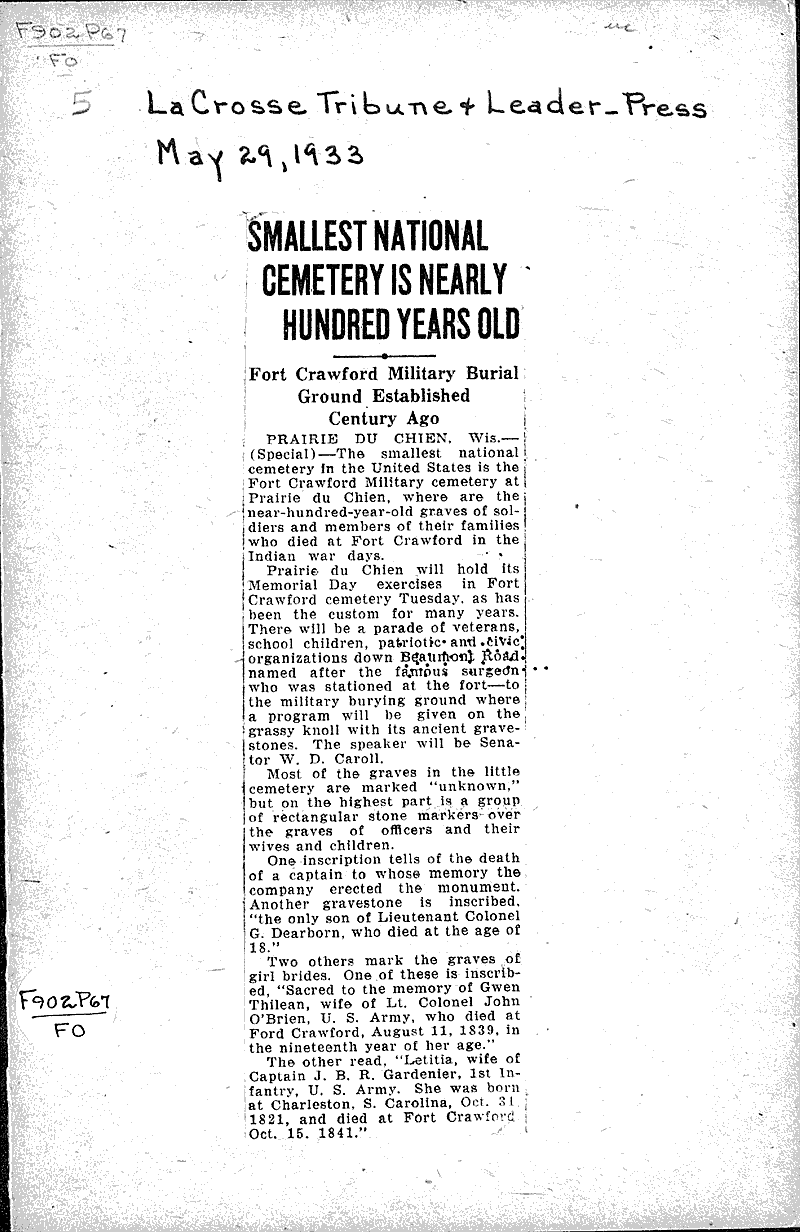  Source: La Crosse Tribune and Leader-Press Date: 1933-05-29