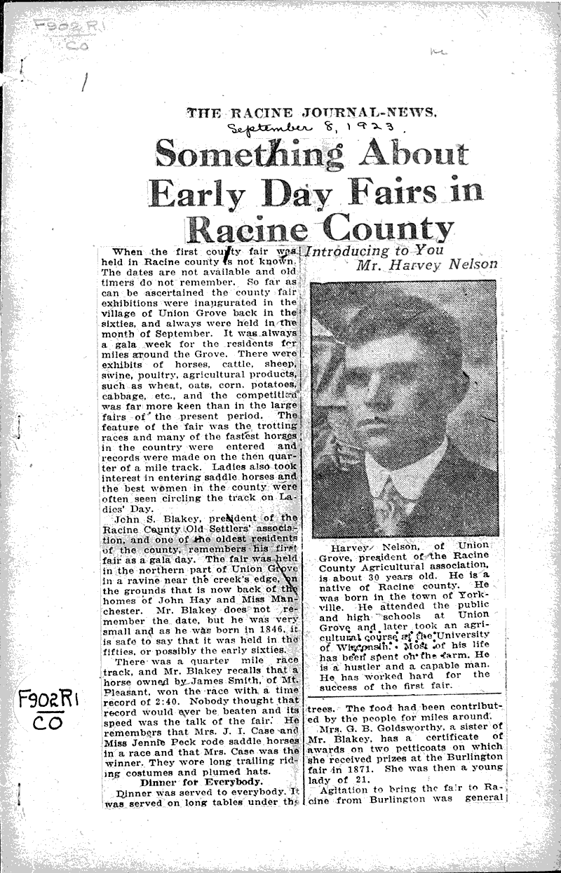  Source: Racine Journal-News Date: 1923-09-08