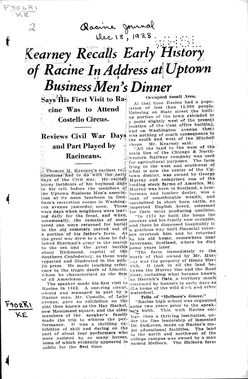  Source: Racine Journal Date: 1928-12-18