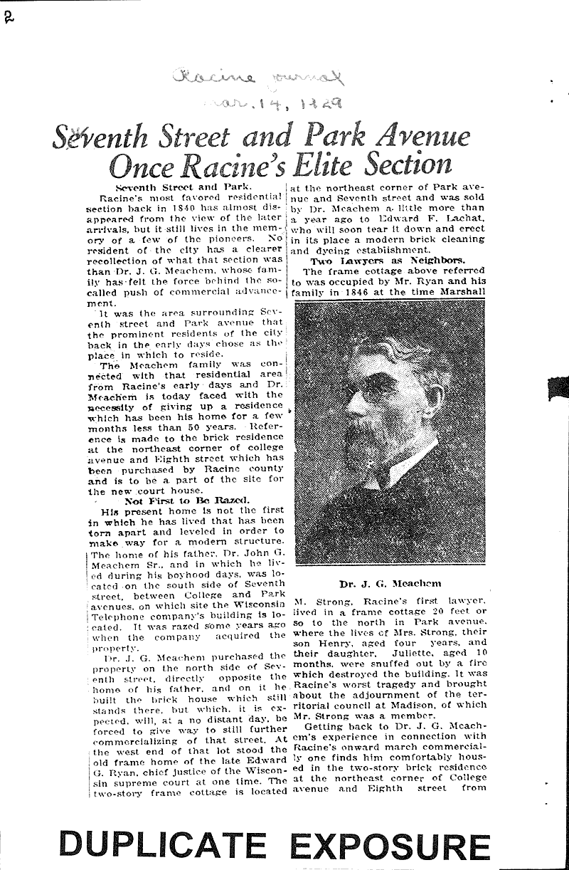  Source: Racine Journal Date: 1929-03-14