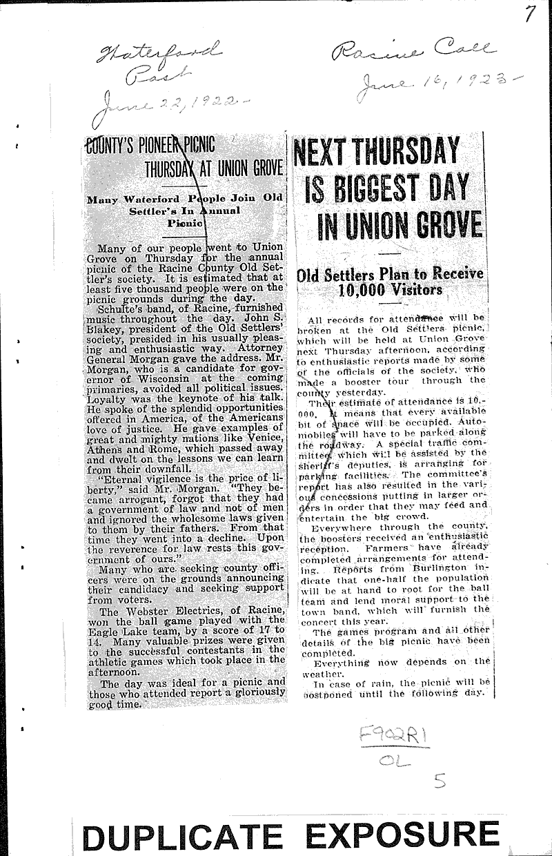  Source: Racine Daily Journal Date: 1922-06-14