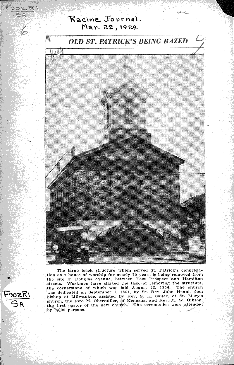  Source: Racine Journal Topics: Architecture Date: 1929-03-22