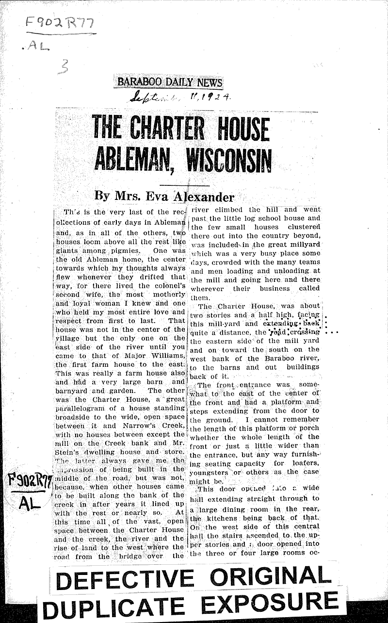  Source: Baraboo Daily News Topics: Architecture Date: 1924-09-11