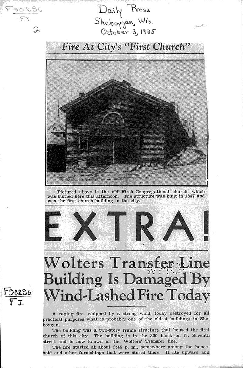  Source: Sheboygan Daily Press Topics: Architecture Date: 1935-10-03
