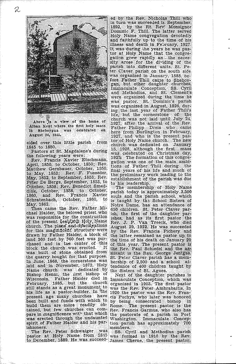  Source: Sheboygan Daily Press Topics: Church History Date: 1935-08-24