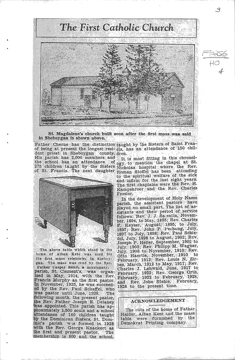  Source: Sheboygan Daily Press Topics: Church History Date: 1935-08-24